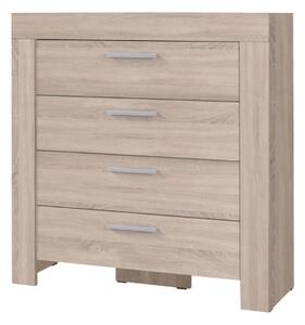 Comò cassettiera moderno 4 cassetti 100xH106 rovere Yuma