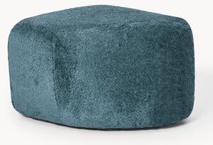 Pouf ovale in teddy bouclé Wolke