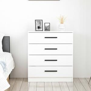 Comò cassettiera moderna camera da letto 70xH79 cm bianco Camden
