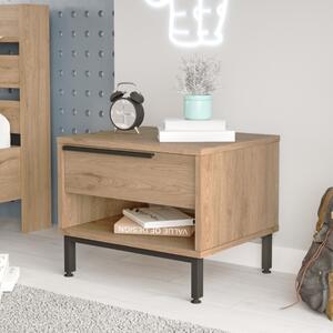 Comodino moderno design 54xH42 cm 1 cassetto 1 vano rovere Kenzo