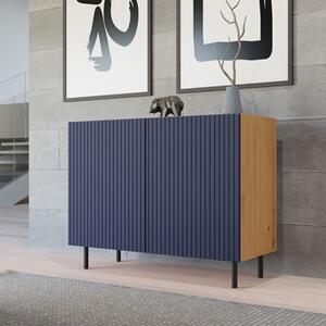 Credenza madia moderna 100xH78 2 ante rovere blu Rose