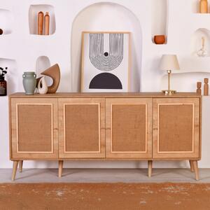 Credenza madia moderna 180xH20 cm rovere Perlox