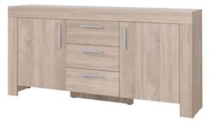 Credenza madia moderna 2 ante 3 cassetti 170xH85 rovere Yuma