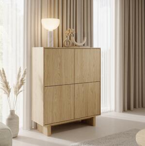 Credenza madia alta soggiorno 4 ante 103xH124 rovere Stella