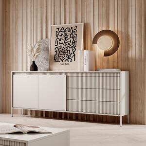 Credenza madia moderna 2 ante 3 cassetti 187xH81 beige Fedra