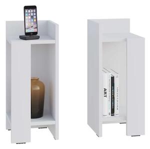 Coppia comodini moderni design set 25xH60 bianco Lorn