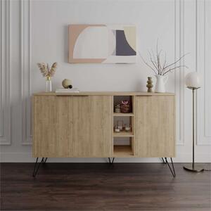 Credenza madia moderna 142xH83 3 ante 3 vani rovere Demetra
