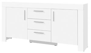 Credenza madia moderna 2 ante 3 cassetti 170xH85 bianco Yuma