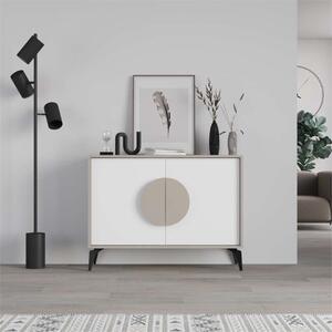 Credenza madia moderna design 110xH82 2 ante tortora bianco Freya