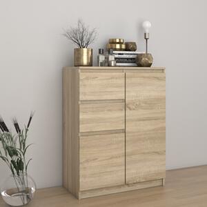 Credenza madia moderna 70xH97 2 ante 2 cassetti rovere Orson