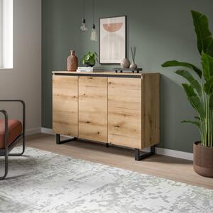 Credenza madia moderna 3 ante design 120xH84 rovere Edena