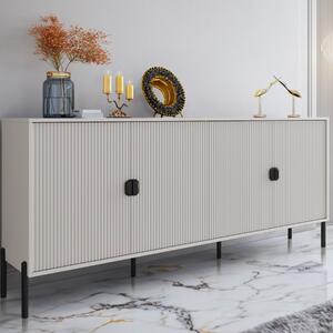 Credenza madia moderna 4 ante 203xH87 beige nero Varo