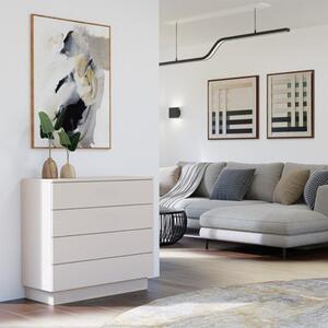 Credenza madia moderna comò 4 cassetti 85xH84 beige Alba