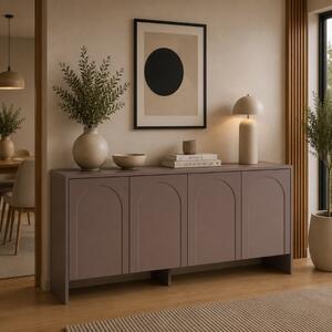 Credenza madia moderna 4 ante soggiorno 180xH80 cm tortora Ferox