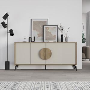 Credenza madia moderna design 180xH82 4 ante quercia beige Freya