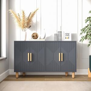 Credenza madia moderna design 4 ante 120xH73 cm antracite Galnor