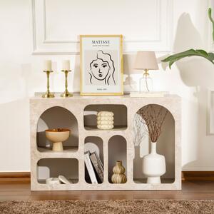 Credenza madia moderna design vani 120xH74 cm marmo Drex