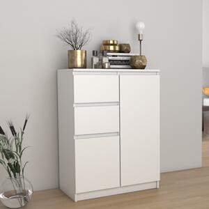 Credenza madia moderna 70xH97 2 ante 2 cassetti bianco Orson