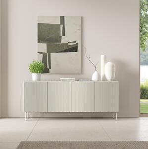 Credenza madia moderna 4 ante 195xH81 design beige Freya