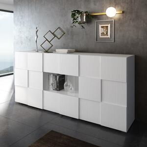Credenza madia moderna 3 ante 178xH85 bianco Cubik