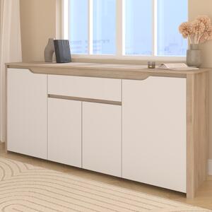 Credenza madia moderna 4 ante 1 cassetto 185xH86 rovere bianco Cura