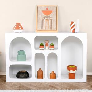 Credenza madia moderna design vani 120xH74 cm bianco Drex