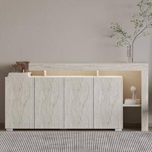 Credenza madia moderna design 170xH80 cm led travertino Skylar