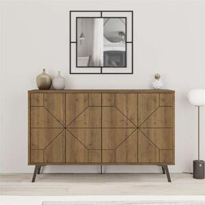 Credenza madia moderna design 123xH77 4 ante quercia Masai