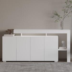 Credenza madia moderna design 170xH80 cm led bianco Skylar