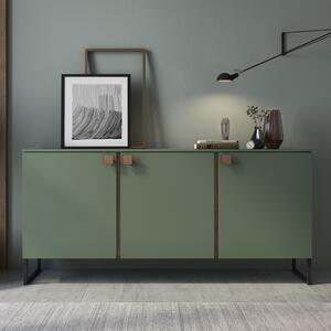 Credenza madia moderna 3 ante 184xH86 verde quercia Icon