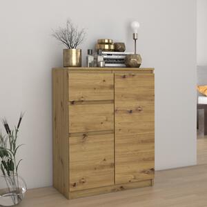 Credenza madia moderna 70xH97 2 ante 2 cassetti rovere oldwook Orson