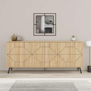 Credenza madia moderna design 184xH77 6 ante rovere Masai