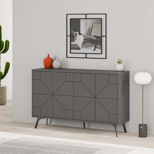 Credenza madia moderna design 123xH77 4 ante antracite Masai