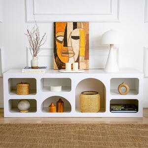 Credenza madia moderna design vani 160xH51 cm bianco Elvar