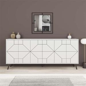 Credenza madia moderna design 184xH77 6 ante bianco Masai
