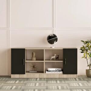 Credenza madia moderna design 140xH62 cm rovere nero Task