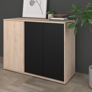 Credenza madia moderna 3 ante 110xH83 rovere nero Vona