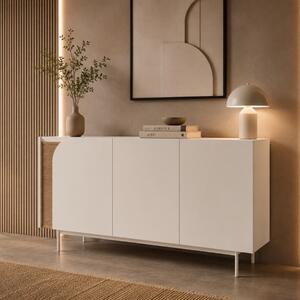 Credenza madia moderna soggiorno 132xH90 cm 3 ante beige rovere Kimera