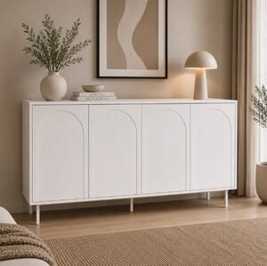 Credenza soggiorno moderna madia 4 ante 160xH88 bianco Vins