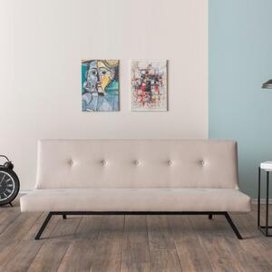 Divano letto 3 posti clic clac reclinabile 180 cm beige Kapas