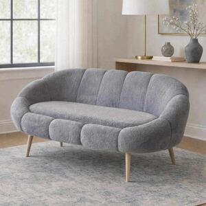 Divano 2 posti design ufficio attesa 130 cm grigio Nuvola