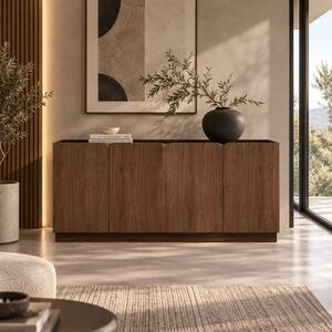 Credenza madia moderna soggiorno 180xH85 cm 4 ante noce Leda