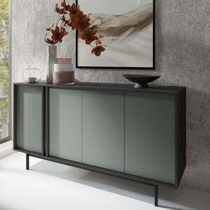 Credenza madia moderna soggiorno 163xH87 cm 4 ante verde Golfo