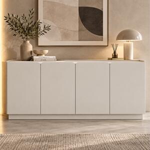 Credenza madia moderna soggiorno 180xH85 cm 4 ante beige cashmere Leda