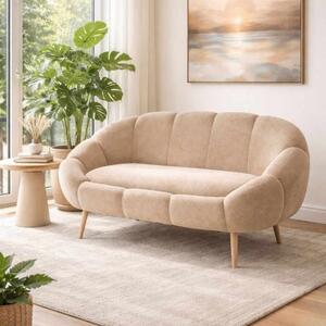 Divano 2 posti design ufficio attesa 130 cm beige Nuvola