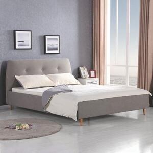 Letto imbottito matrimoniale moderno tessuto 160x200cm Gilbert grigio