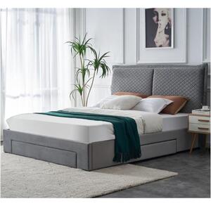 Letto imbottito matrimoniale moderno contenitore 160x200cm Clayton