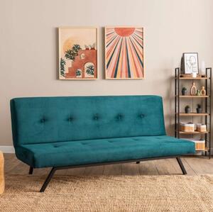 Divano letto 3 posti clic clac reclinabile 180 cm verde petrolio Kapas