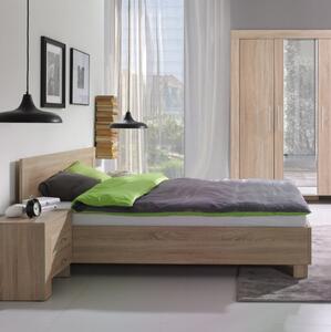 Letto matrimoniale francese moderno 140x200 rovere Yuma