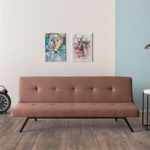 Divano letto 3 posti clic clac reclinabile 180 cm marrone Kapas